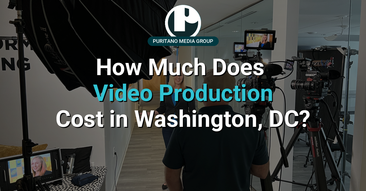 A PMG production set during an interview shoot